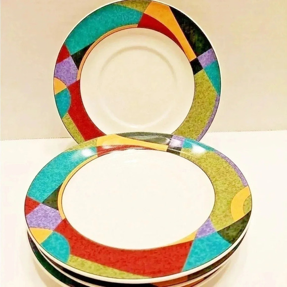 Studio Nova Impulse 6.5" Saucers, Set Of Four Small Plates (4) Y 2262 - Picture 1 of 9